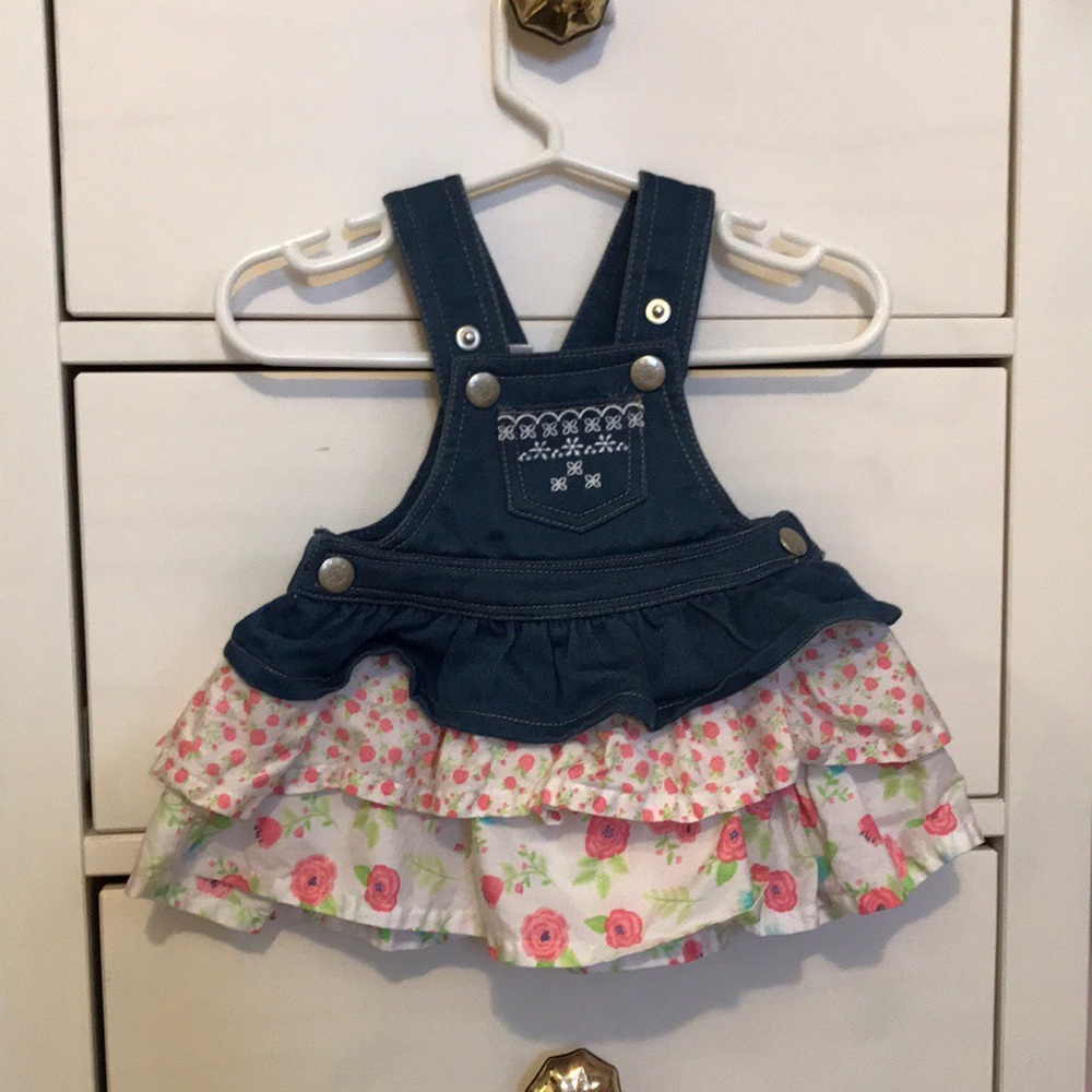 Baby Girl Jean Dress with Bloomers